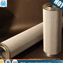 Corrosion resistance 40um 304 stainless steel wire mesh media polymer pleated filter cartridge with thread 222 226 215